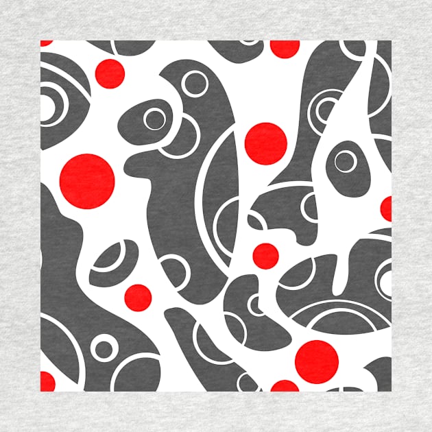 Whale Sonics Grey and Red on White by ArtticArlo